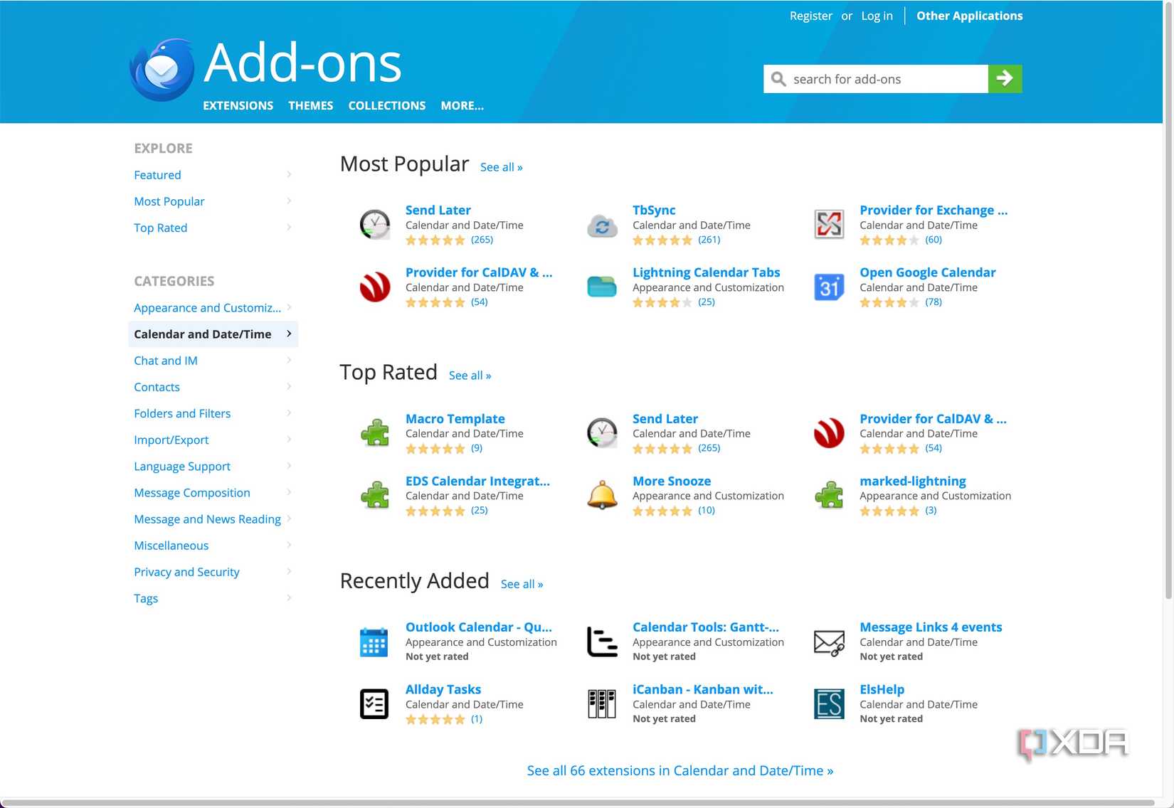 Thunderbird add-ons