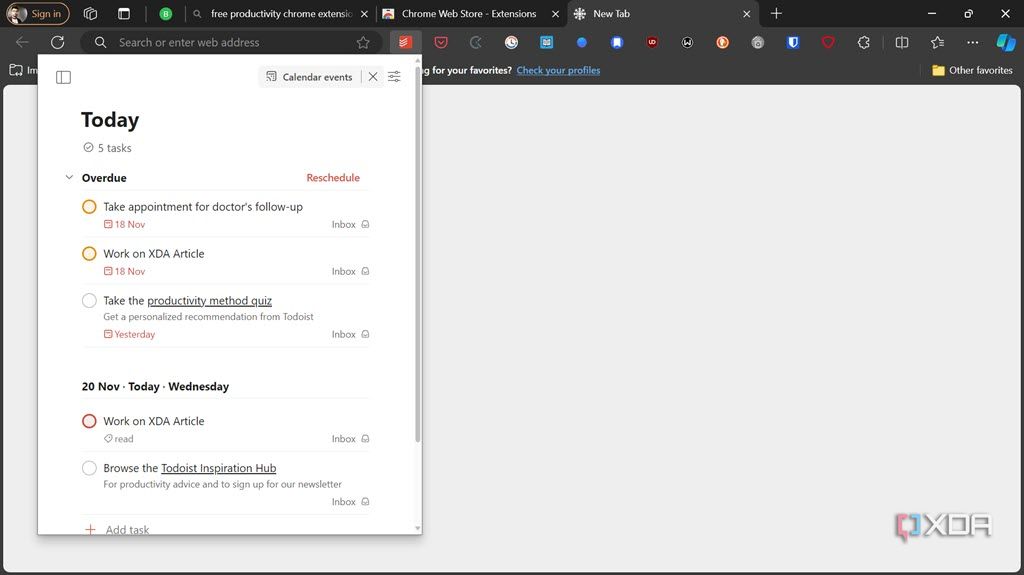 Todoist extension