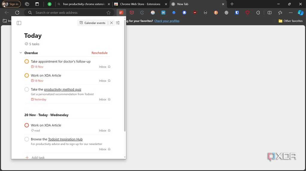 Todoist extension