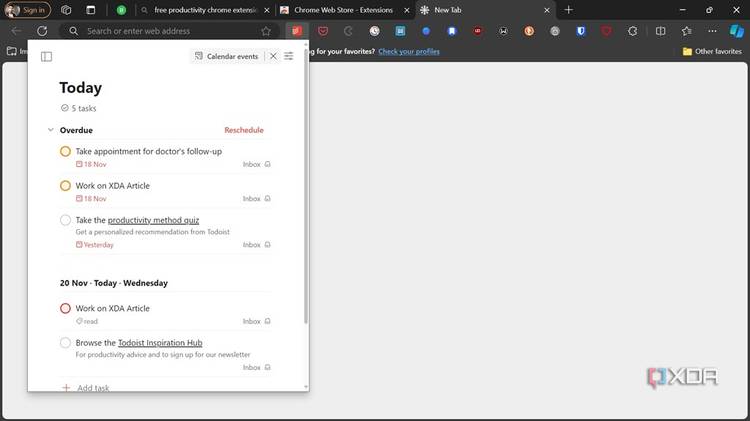 Todoist extension