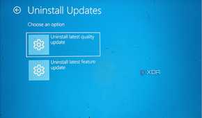 Uninstall Windows updates