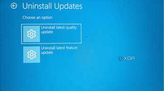 Uninstall Windows updates