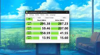 Running CrystalDiskMark tests on an SMB HDD inside an Unraid system