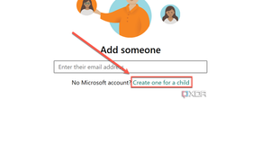 Creating Microsoft account for a child