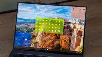 A Windows 11 laptop running Fences to organize the desktop icons