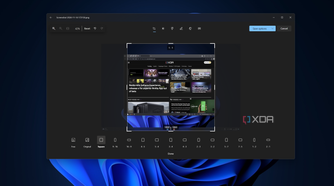 Screenshot of the Windows 11 Photos showing an image cropped to a squre aspect ratio