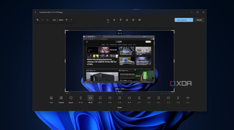 Screenshot of the Windows 11 Photos showing an image cropped to a 16 by 9 aspect ratio