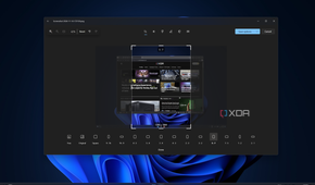 Screenshot of the Windows 11 Photos showing an image cropped to a 5 by 7 aspect ratio