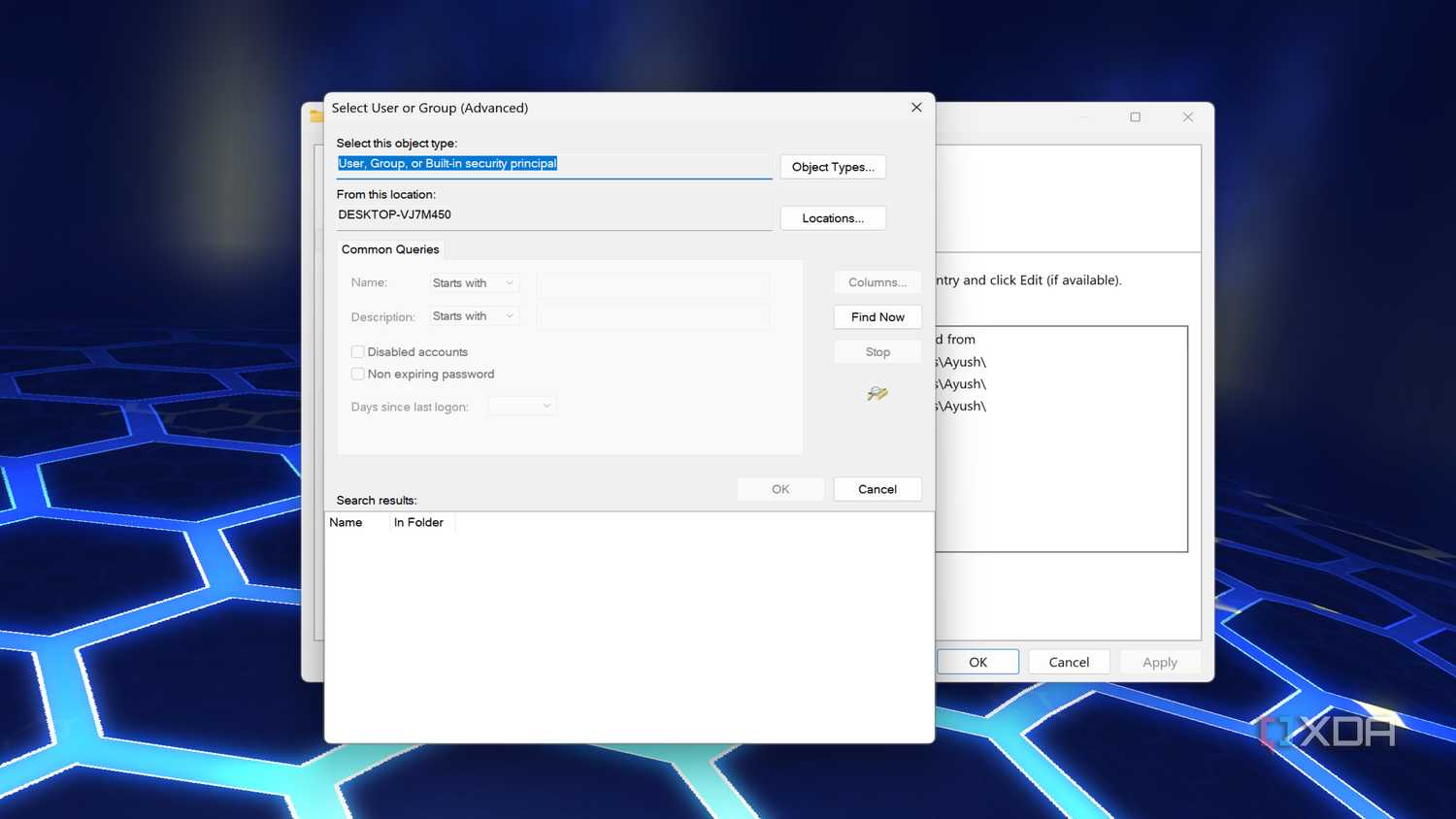 The Advanced Security Settings for Windows Permissions