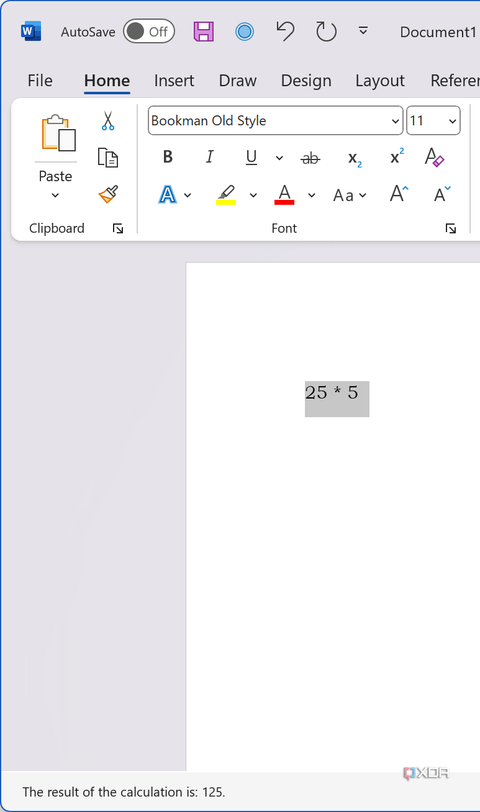 Word calculations