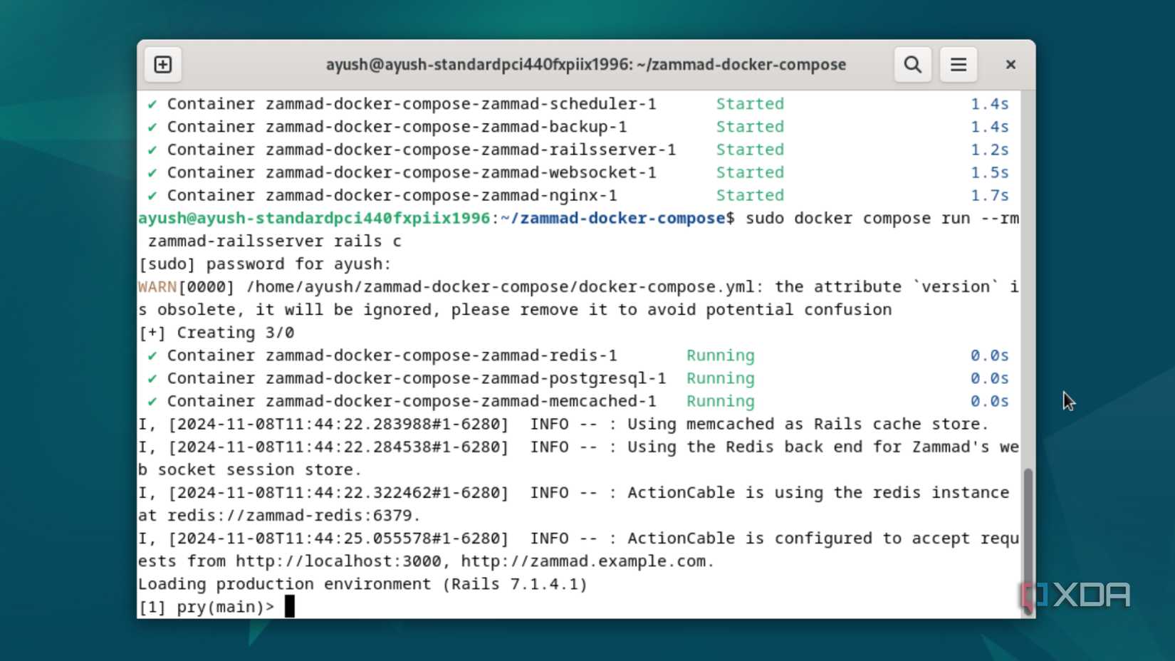Running a Zammad server