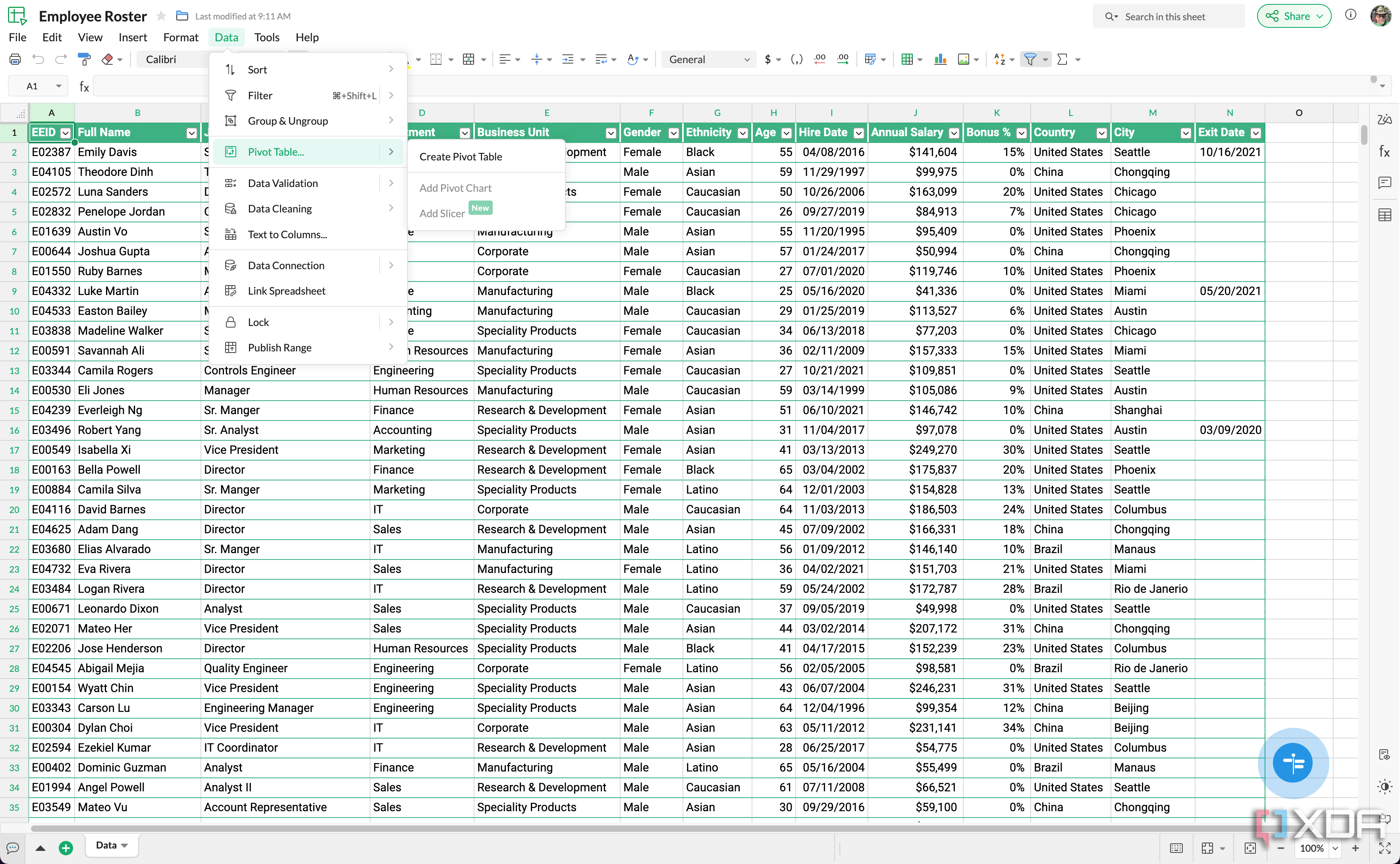 Zoho Sheets for Gallery-1