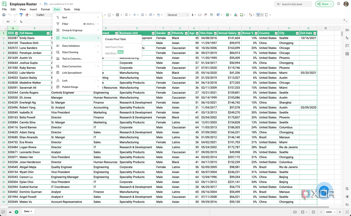 Zoho Sheets for Gallery-1