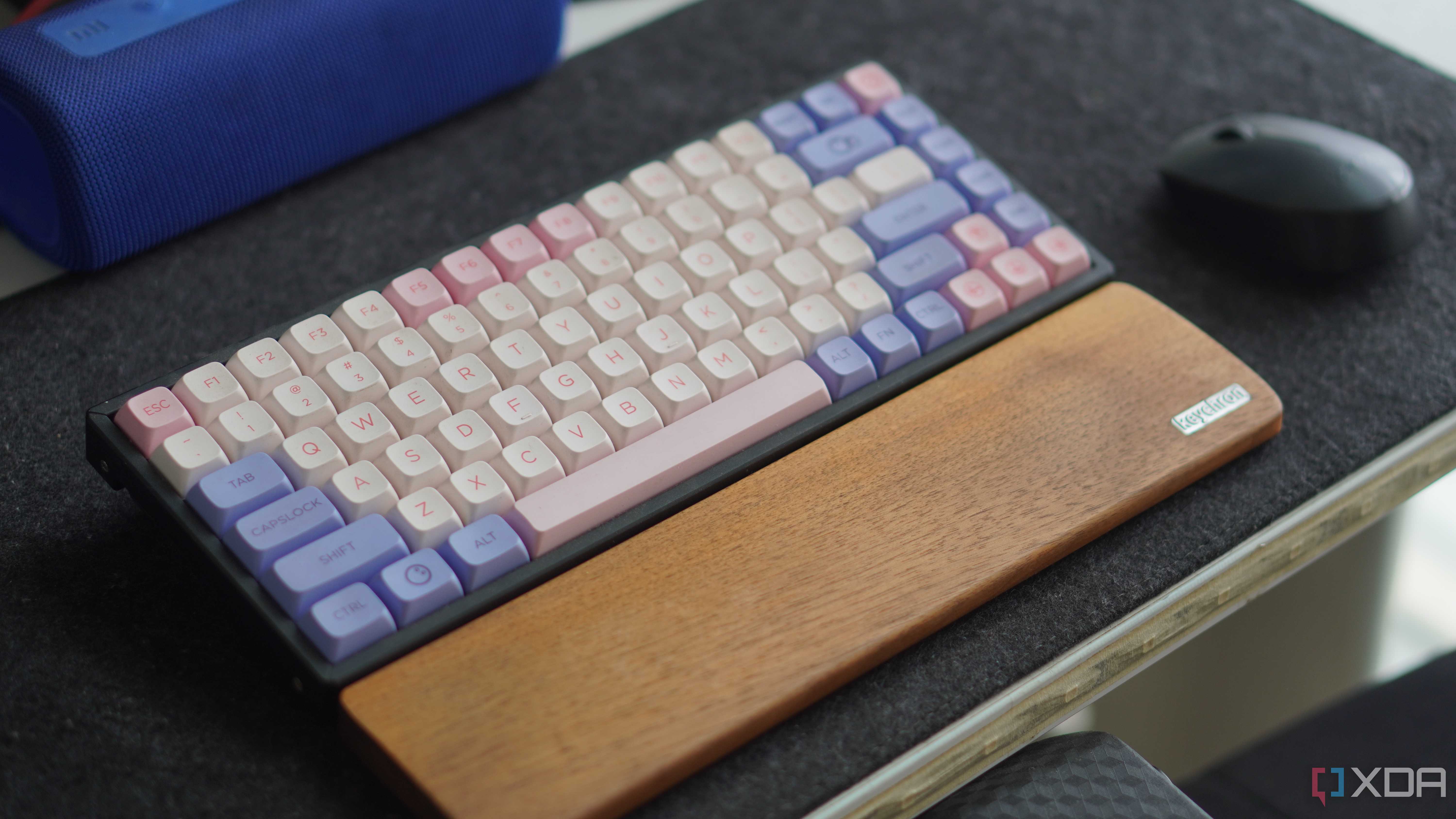 75% layout keyboard on a desk