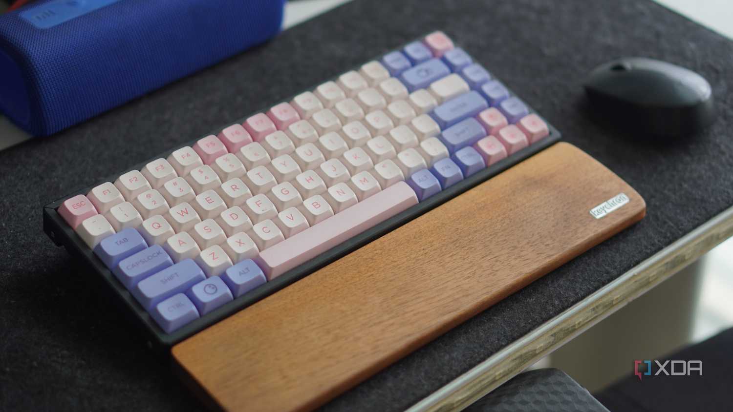 75% layout keyboard on a desk