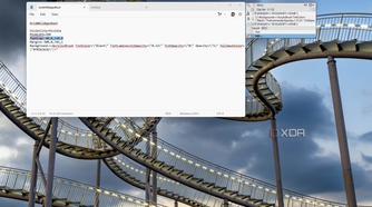 Screenshot of Notepad with an ArsClip window showing clipboard items