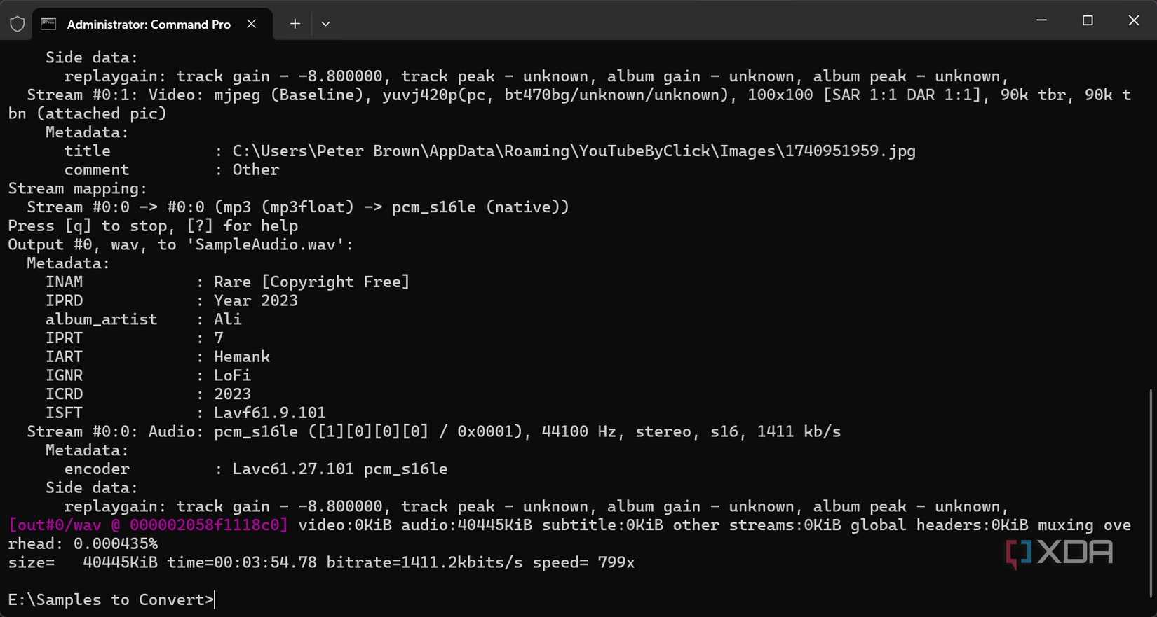 Convert your media files in Windows