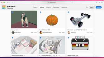 Autodesk Tinkercad's 3D project gallery