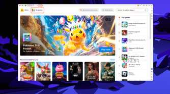 Screenshot of the Bluestacks Air app store
