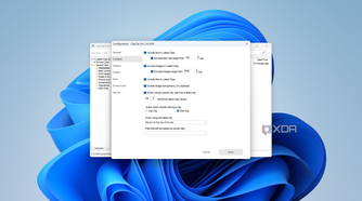 Screenshot of ClipClip content settings