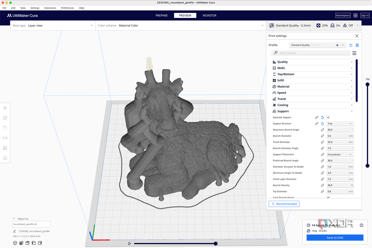 Cura Support Tree
