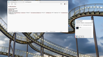 Screenshot of the Ditto clipboard manager next to a Notepad window
