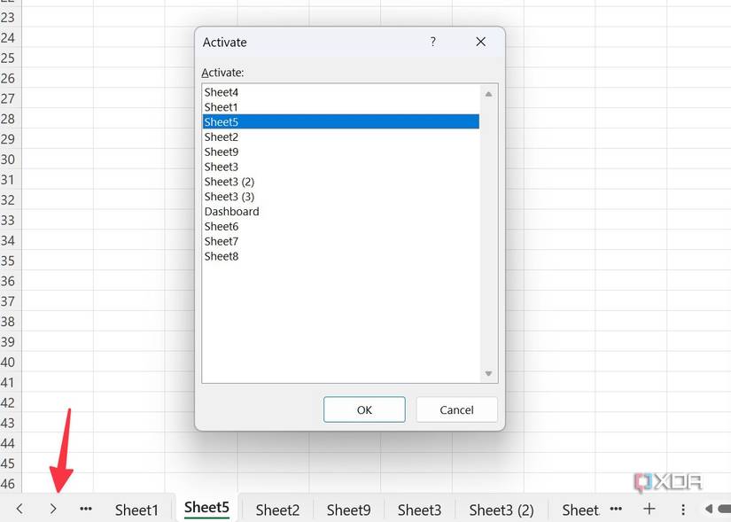 Navigate an Excel workbook