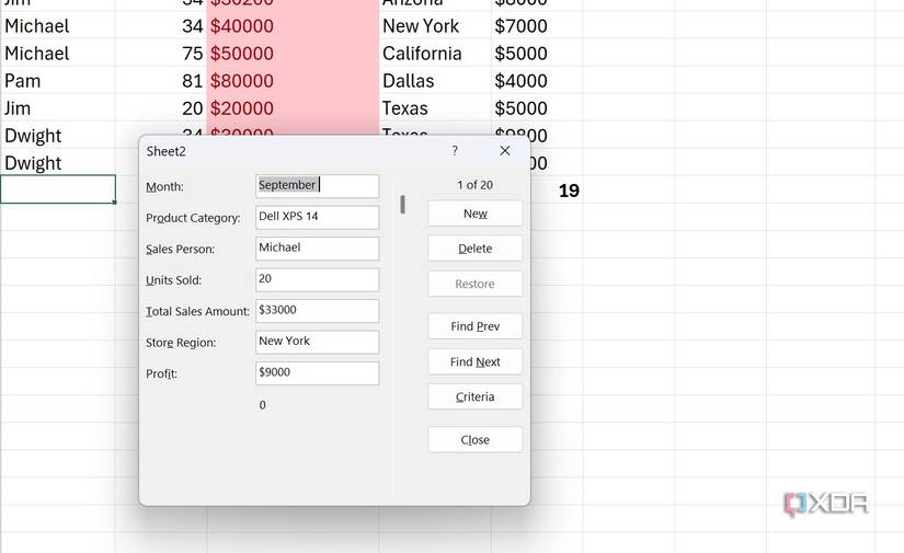 Quick data entry in Excel