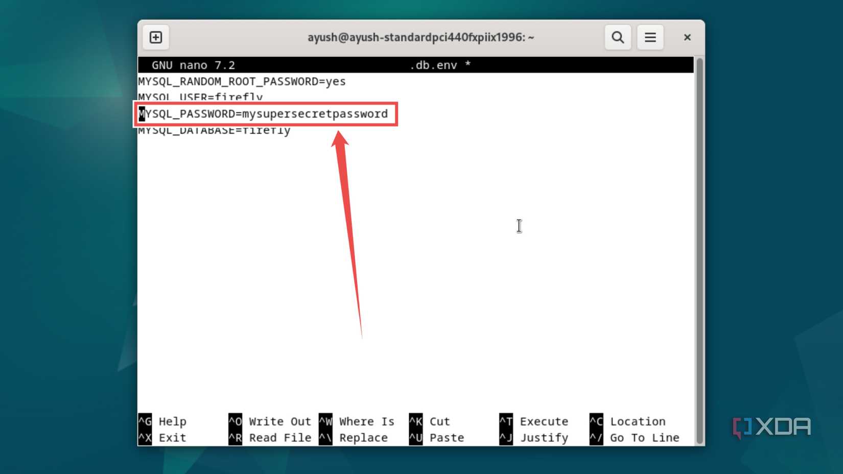 Setting a MYQL_PASSWORD