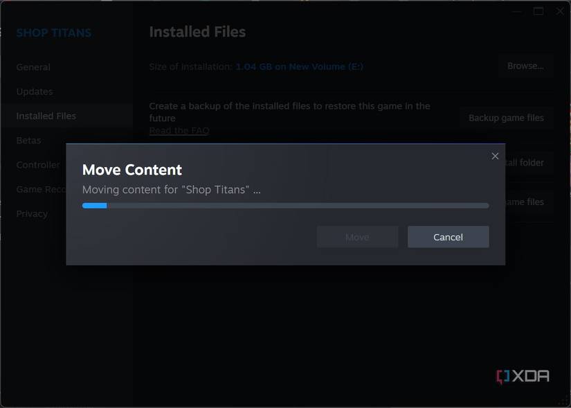 Game folder moving to SSD