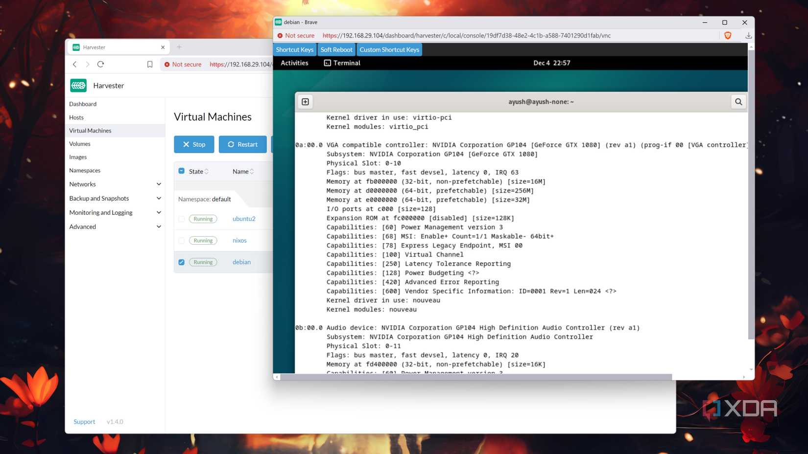 Passing a GPU to a Harvester VM