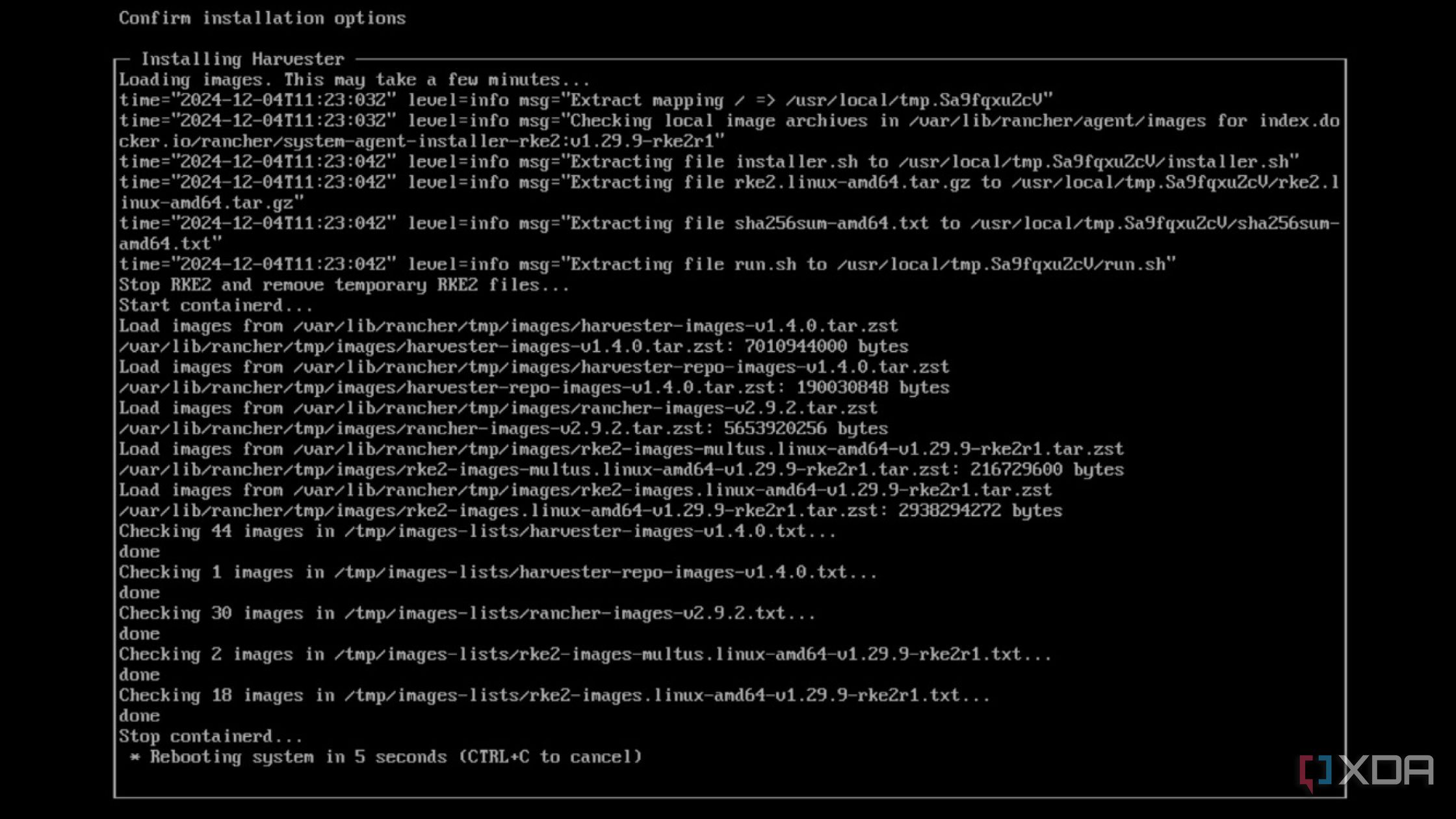 Successfully installing Harvester