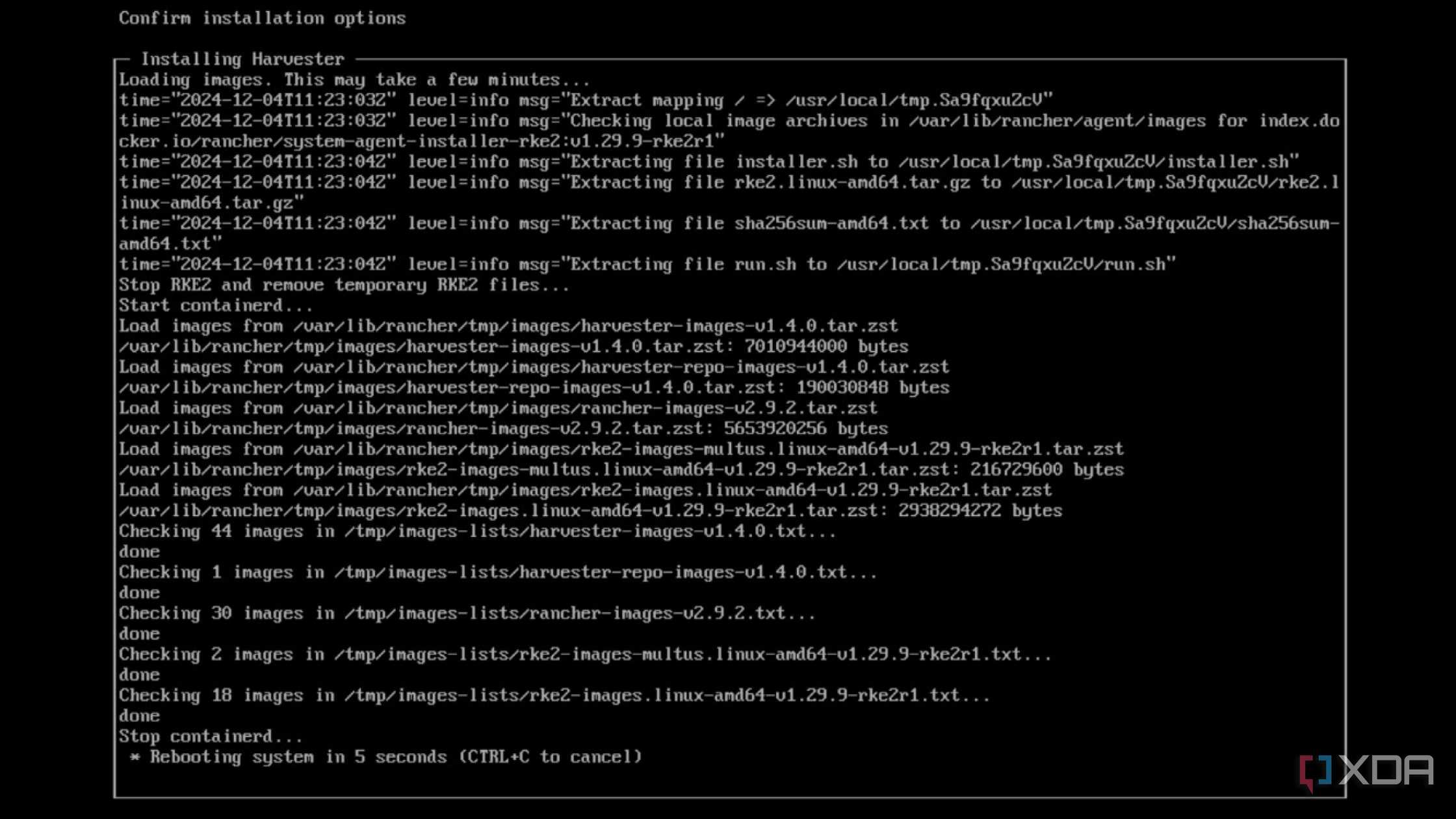 Successfully installing Harvester