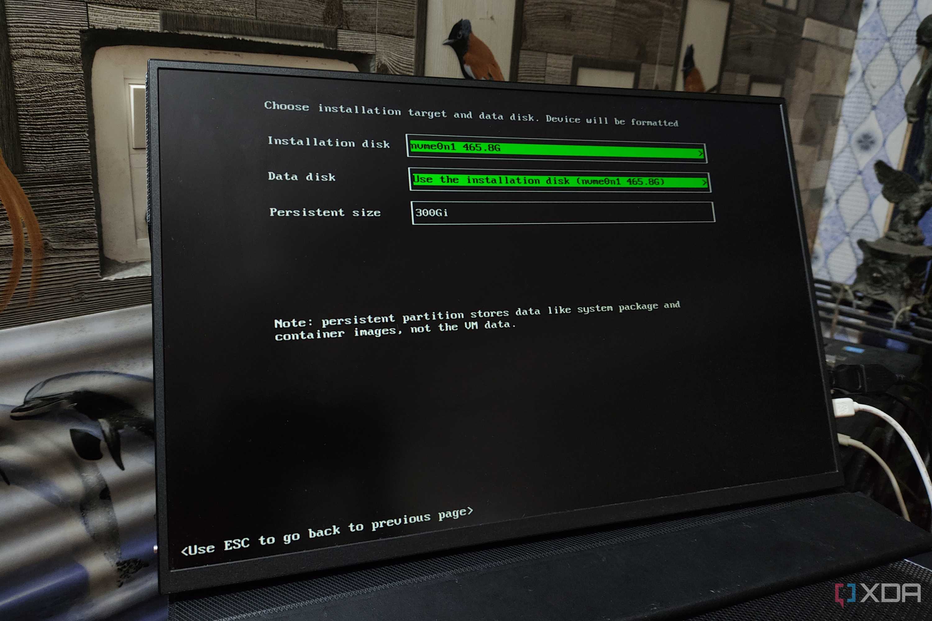 Choosing the Installation disk in Harvester