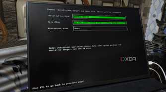 Choosing the Installation disk in Harvester