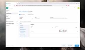 The Create tab in the Harvester web UI