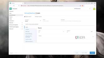 The Create tab in the Harvester web UI