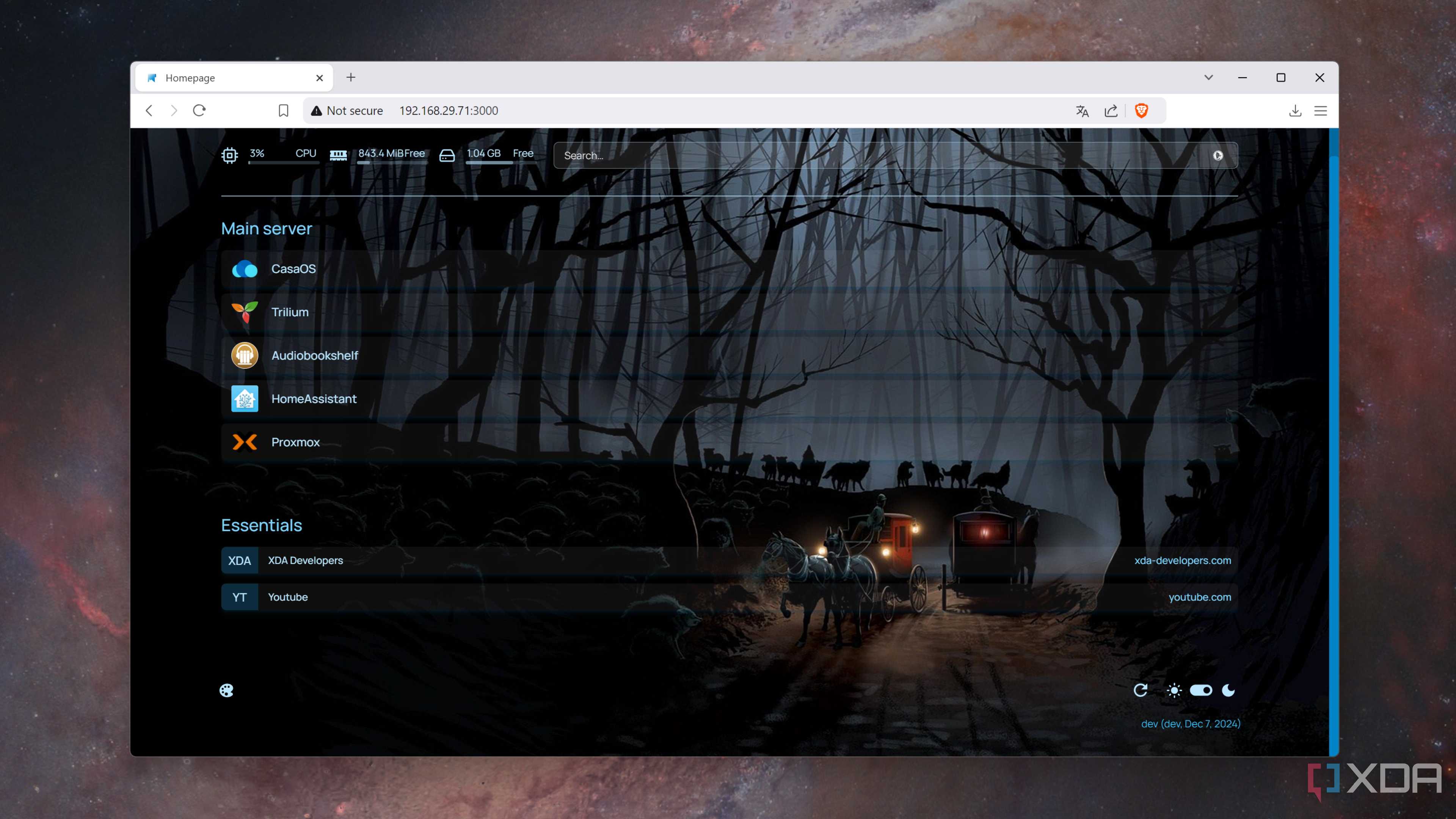 The Homepage Dashboard