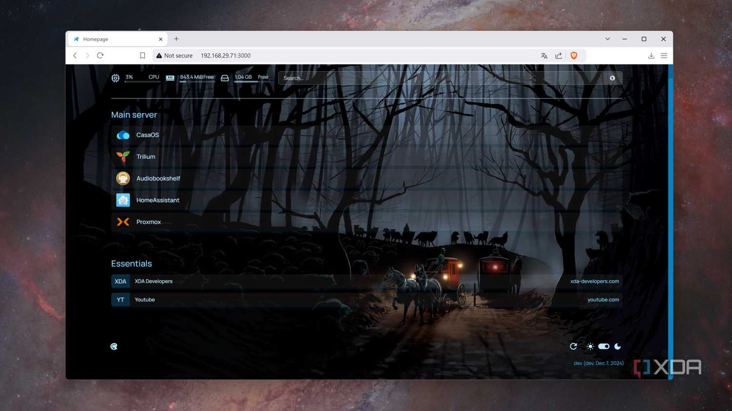 The Homepage Dashboard