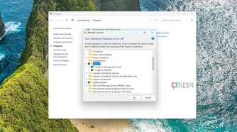 Enabling Hyper-V inside the Control Panel