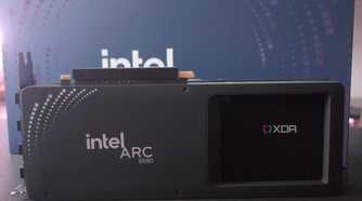 Intel Arc B580 rear design.