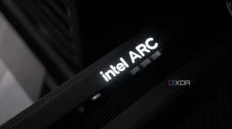 Intel Arc B580 installed, showcasing "intel ARC" branding RGB lighting