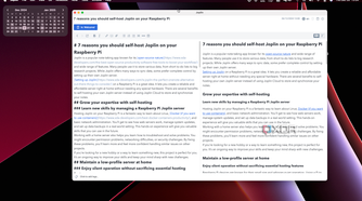 Joplin screenshot macos