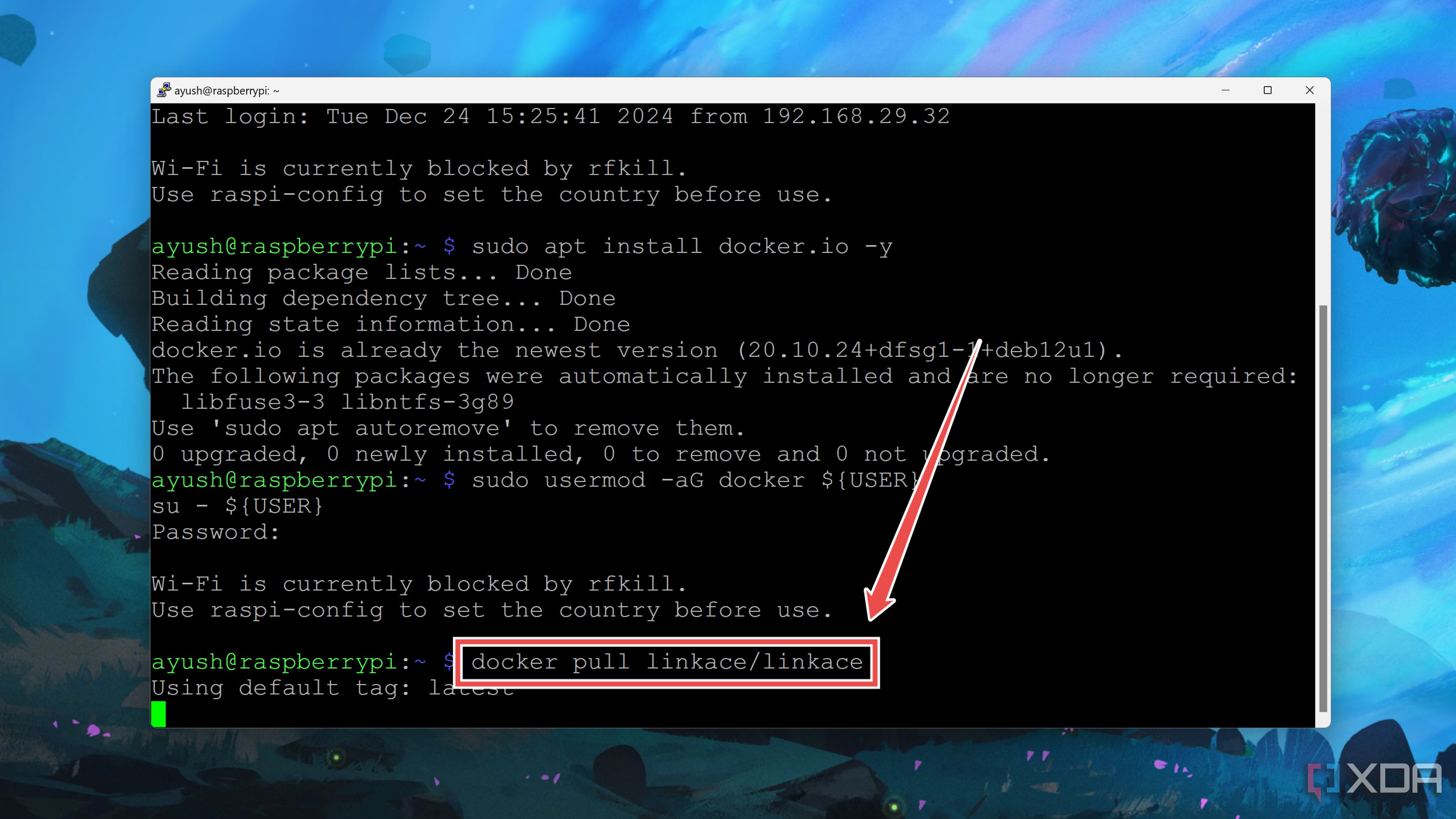 Pulling a Docker image