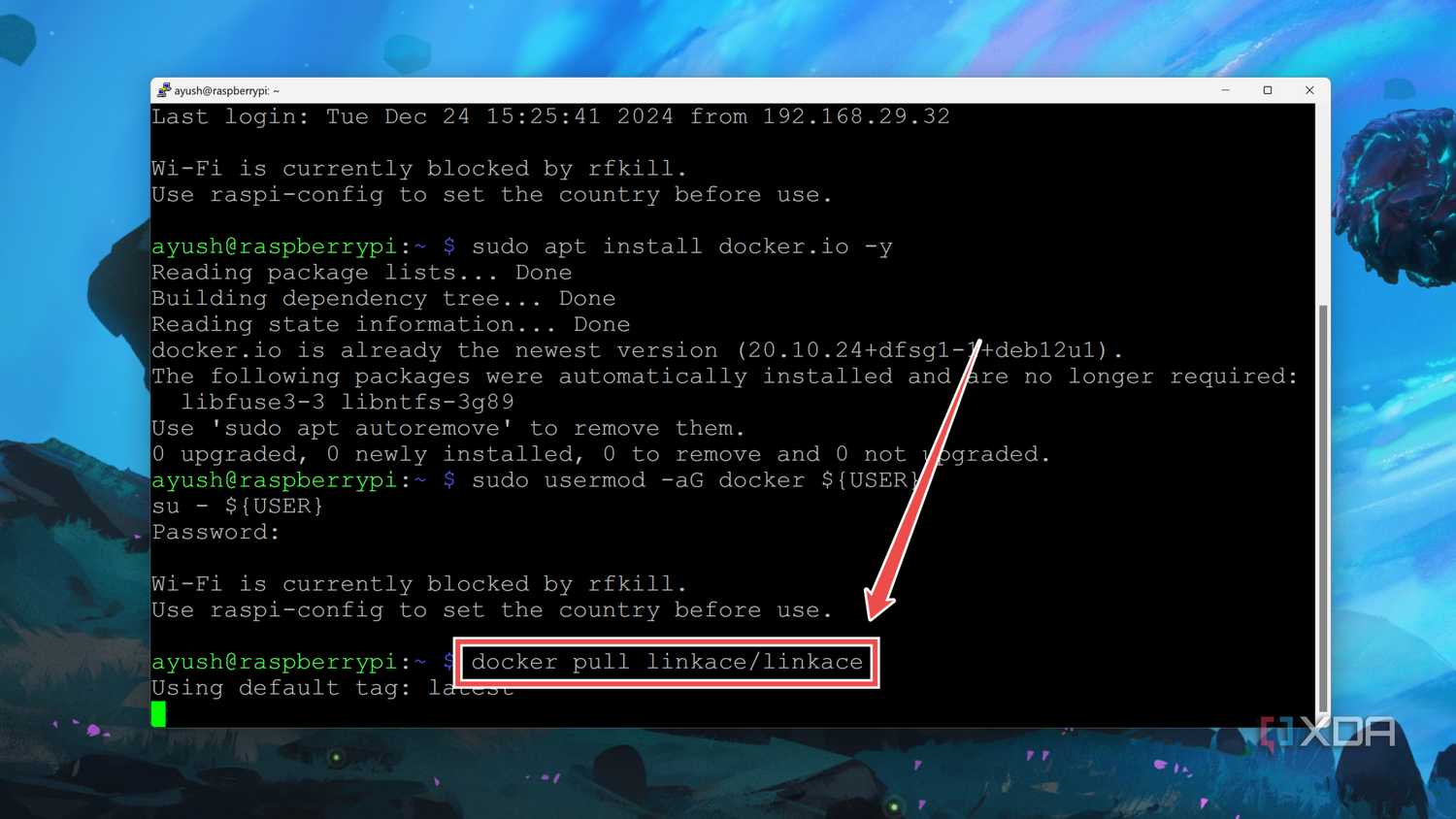 Pulling a Docker image