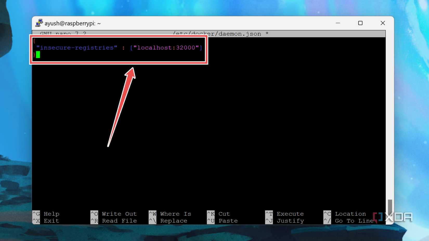Adding insecure registries to the daemon.json config file 