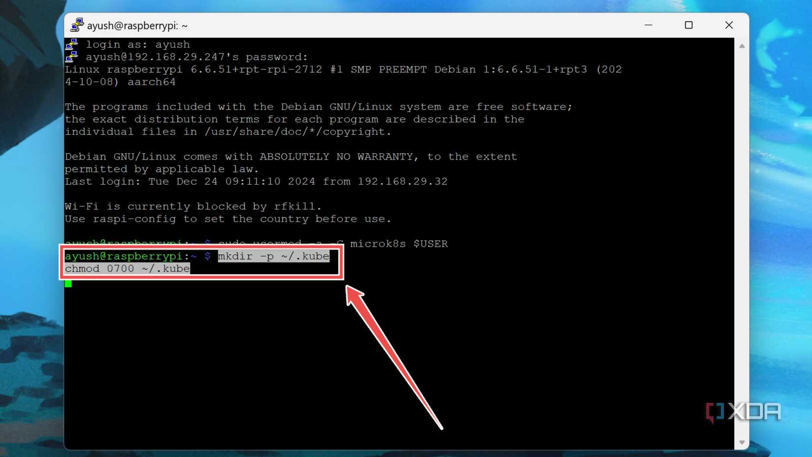 Using the mkdir command