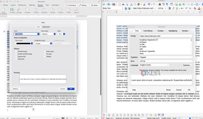 LibreOffice and Word font settings