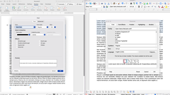 LibreOffice and Word font settings