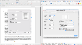 LibreOffice and Word page settings